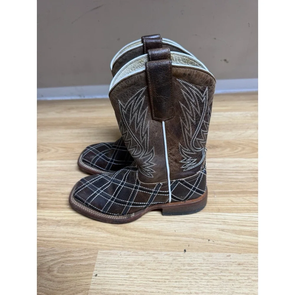 Kids Horsepower Moka‎ Sabotage Patchwork Boots Size 13